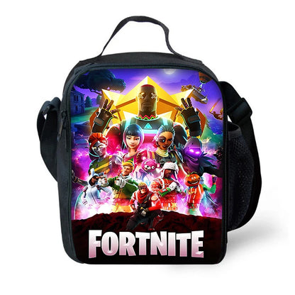 Голяма детска изолирана термочанта Hot Game F-FortniteS с голям капацитет за момчета, момичета и ученици, за открито и пикник, многократна употреба, охлаждаща кутия за обяд
