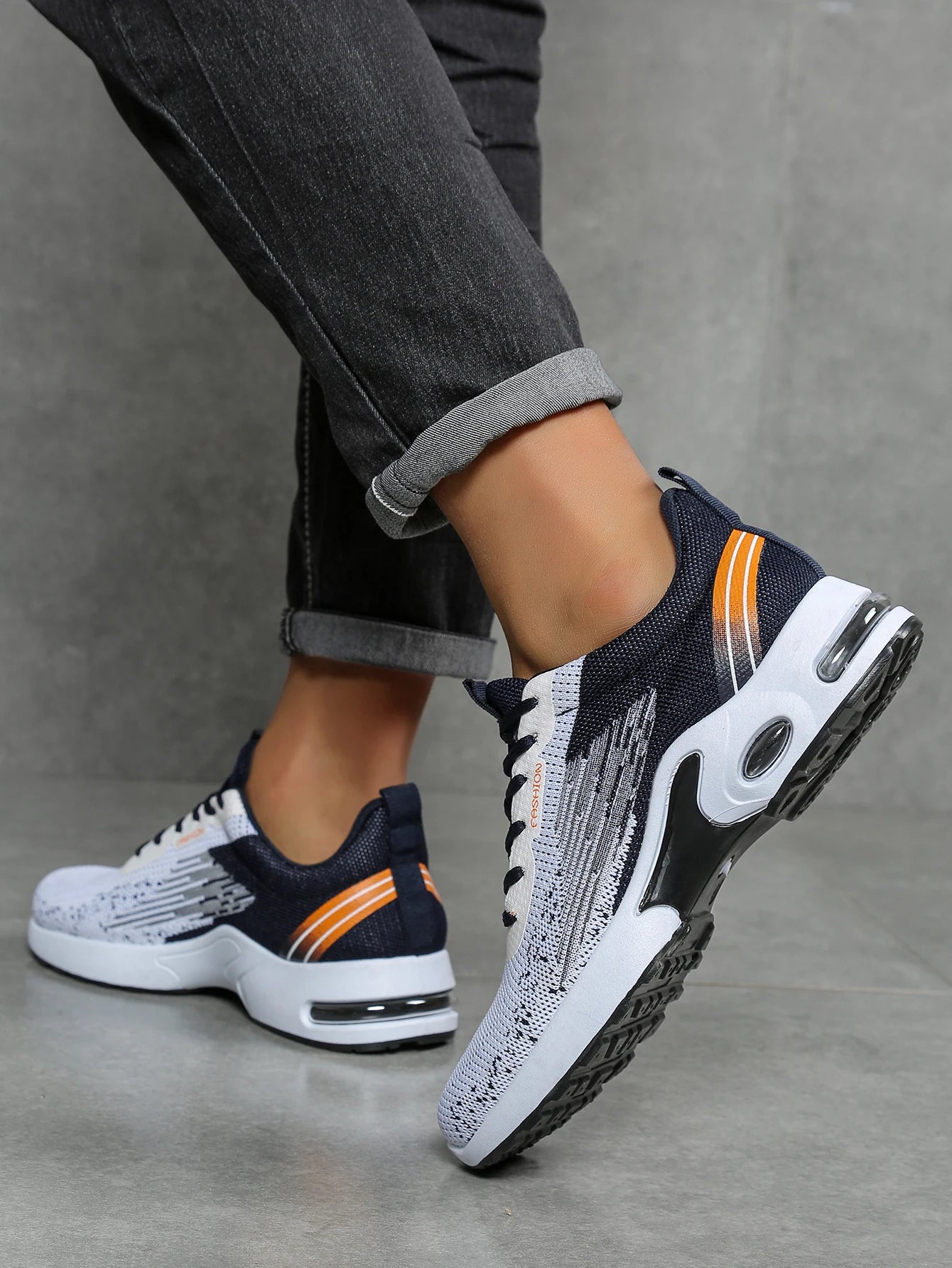 Men's shoes Autumn Men's casual shoes: Fashionable versatile breathable mesh casual sports shoes Affordable Free shipping