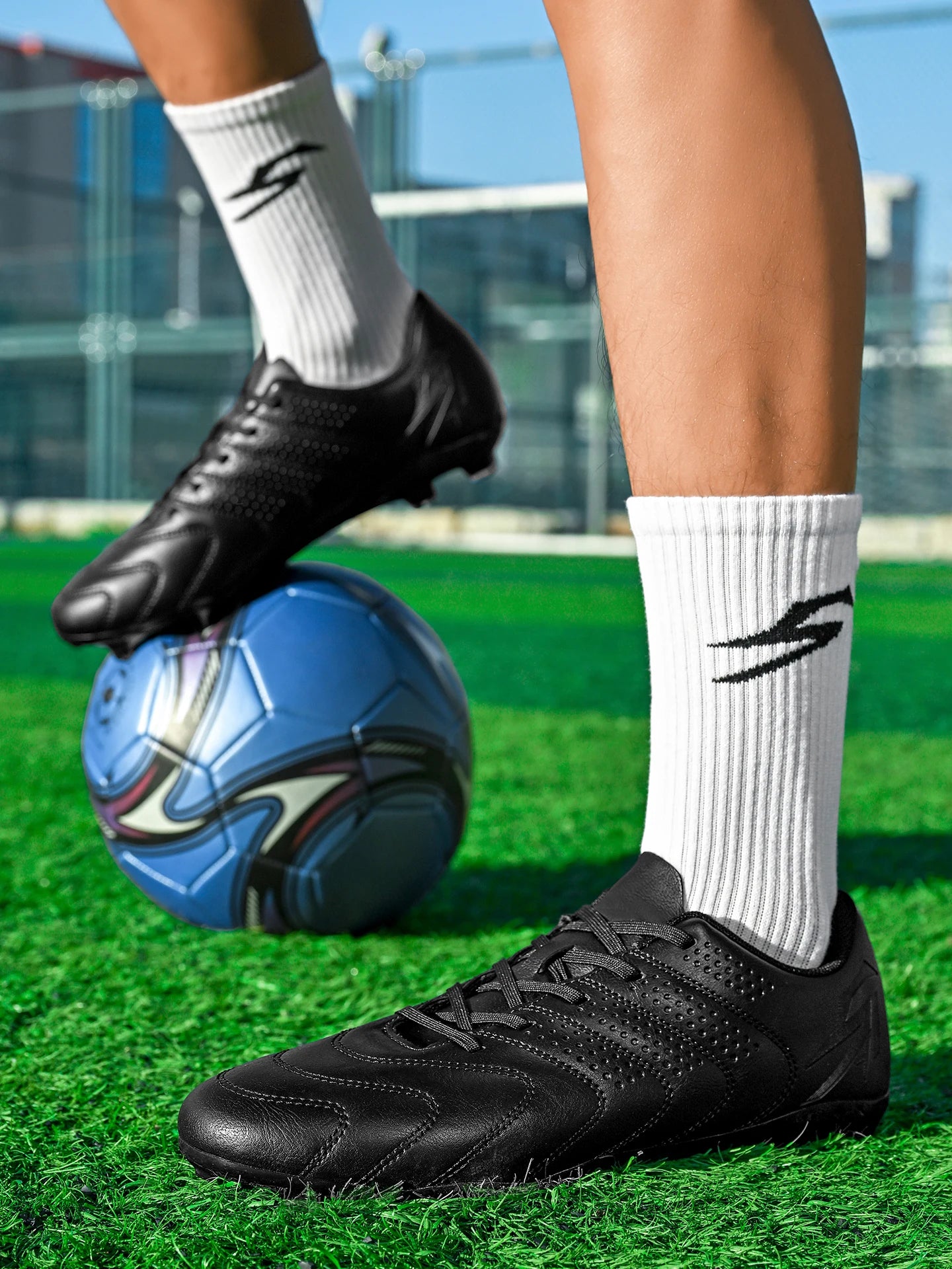 Sport Field AG/FG Soccer cleats，PU Fabric Sweat-wicking Upper，TPU Wear-resistant Sole，Sturdy Durable for Men Women Kids