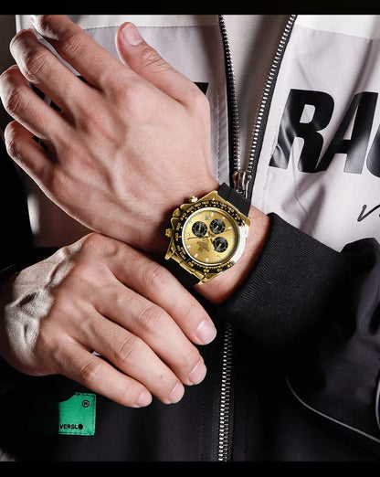 Montre-bracelet pour homme NAVIFORCE 2026 – Style luxe, tendance, décontracté et professionnel – Chronographe étanche avec bracelet en silicone – Idée cadeau