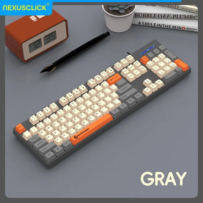 NexusClick Wireless Gaming Office Keyboard&Mouse Set Smart Power Saving Full Size 104 Keys 1600DPI Adjustable USB for Laptop PC