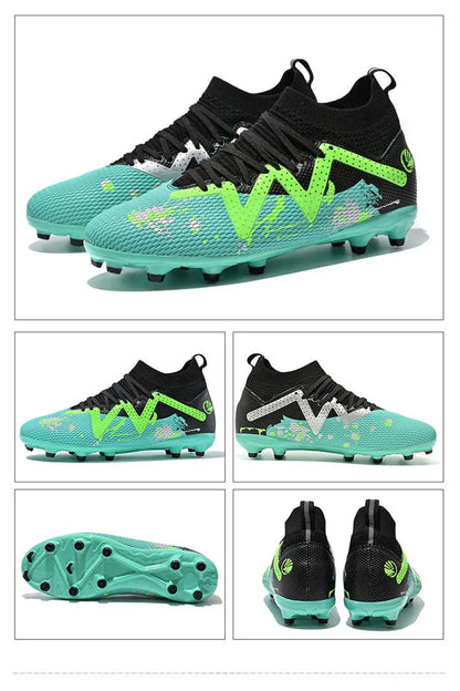Men's Football Shoes Professional Sports Shoes Men's Long Nail FG Outdoor Sports Cleats Training Shoes Anti Slip Shoes
