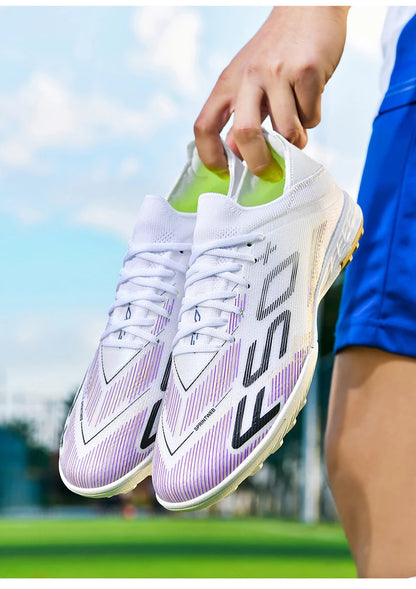 New Men Football Boots Match Cleats High-quality Futsal Indoor Sneakers Non-Slip Grass Soccer Shoes Hot-selling High-top Outdoor