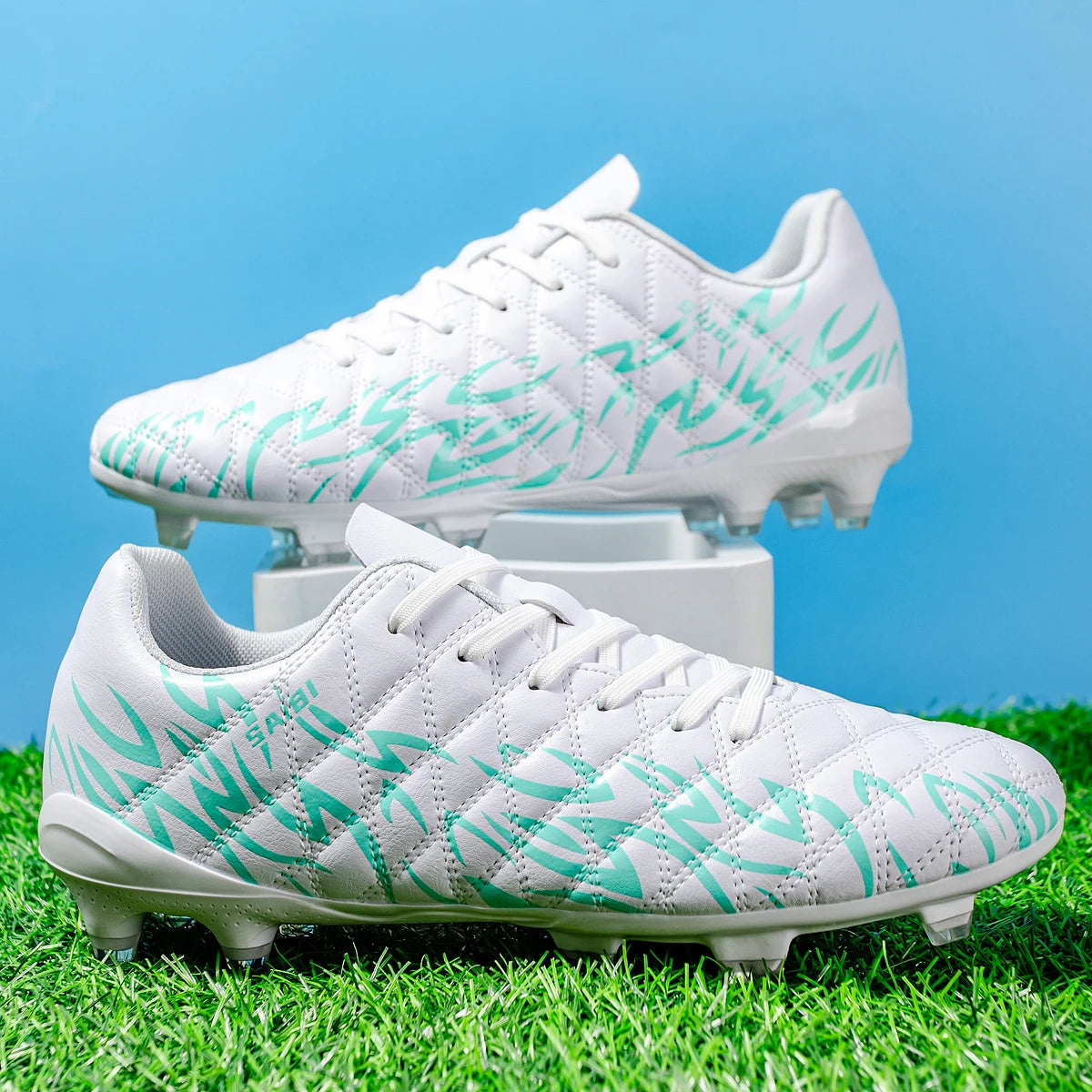 Chaussures de football professionnelles AG FG, légères, en tissu composite PU, semelle en TPU résistante à l'usure, antidérapantes, chaussures de sport unisexes pour activités de plein air.