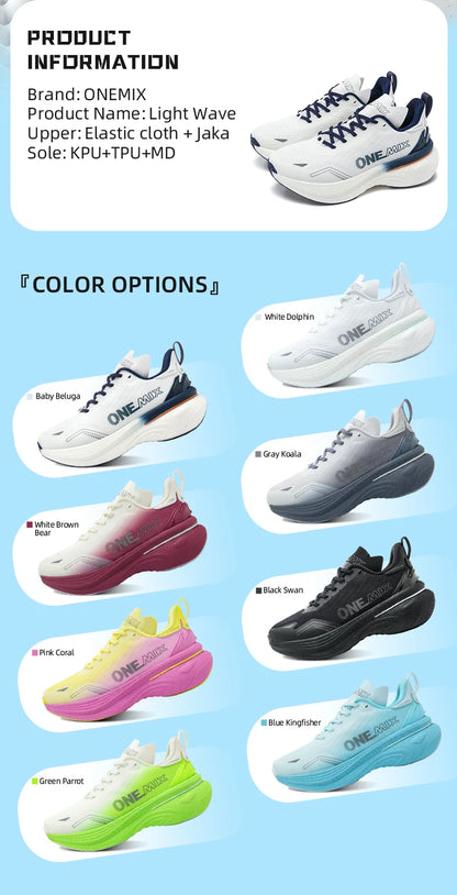 ONEMIX 2026 Jogging Running Shoes, Unisex Lightweight Sneakers, Road Wear-Resistant Fashion Sports Fitness Shoes