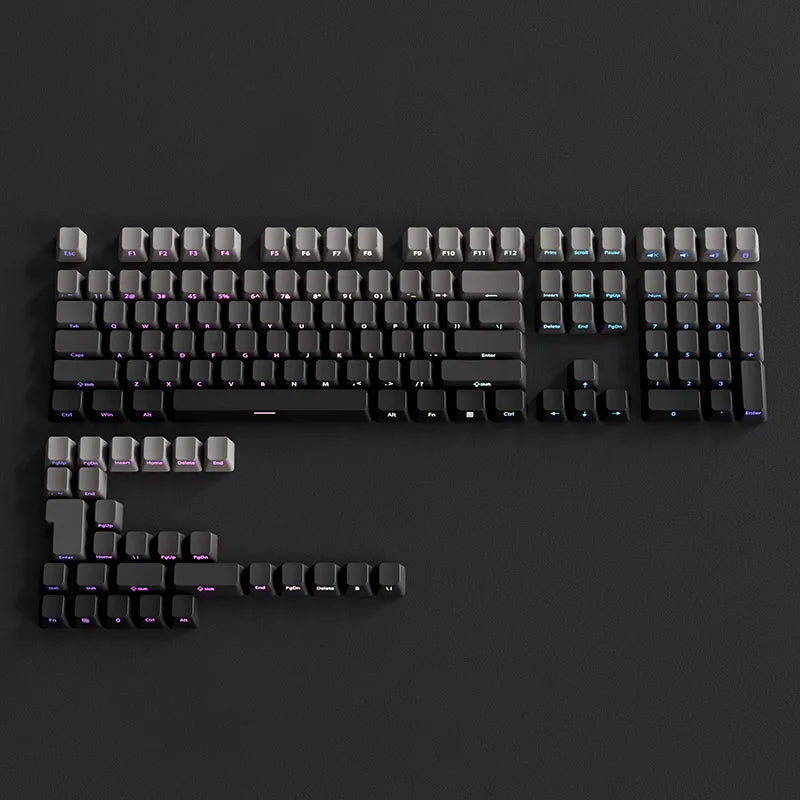 Gradient Keycaps Side Printed PBT Double Shot OEM Profile Keycap For Cherry MX Switch Mechanical Keyboard ISO Enter Key Caps DIY