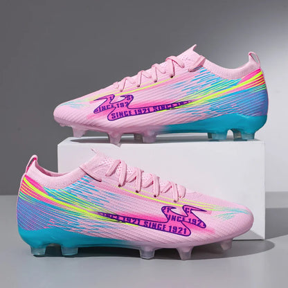 Chaussures de football pour adolescents, adultes, hommes et femmes, crampons universels TF FG tout terrain, chaussures de football avec clous de sol