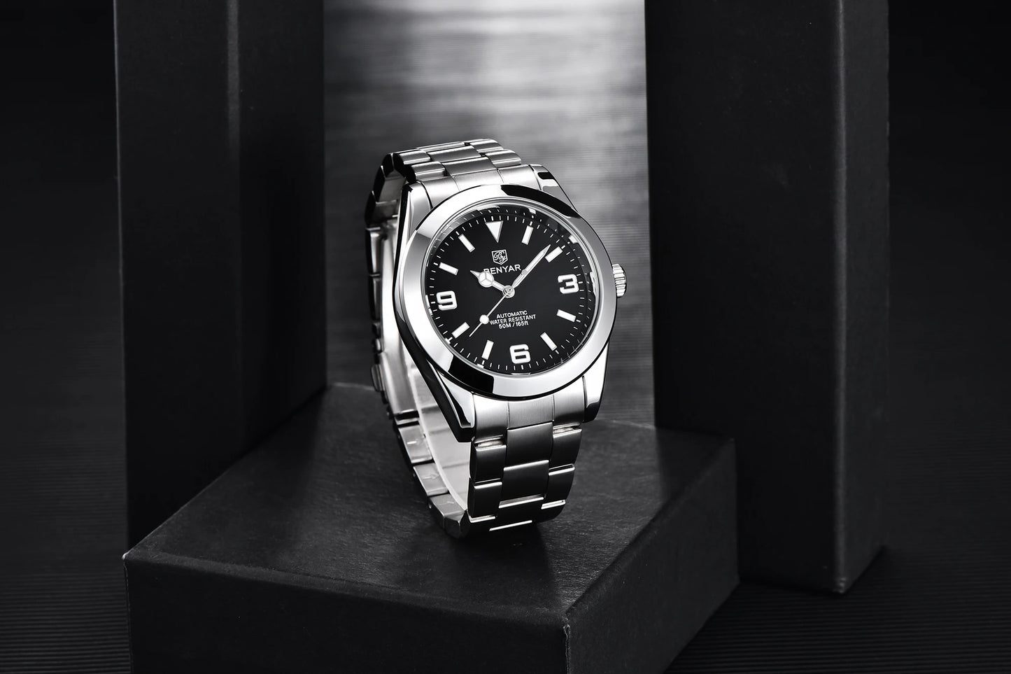 BENYAR 2025 Nuovo orologio meccanico automatico da uomo, stile business e sportivo di lusso, impermeabile 50M, orologio da uomo