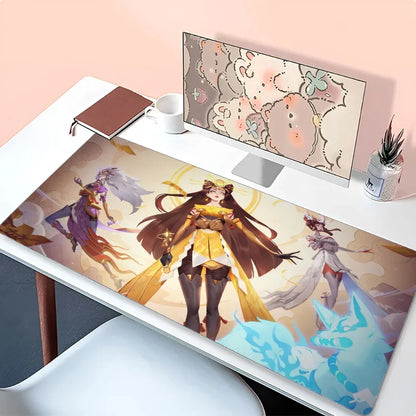 Amaterasu Kiriko Overwatch Mousepad Mouse Mat Desk Mat With Pad Gaming Accessories Prime Gaming XXL Keyboard Pad Padding Mat