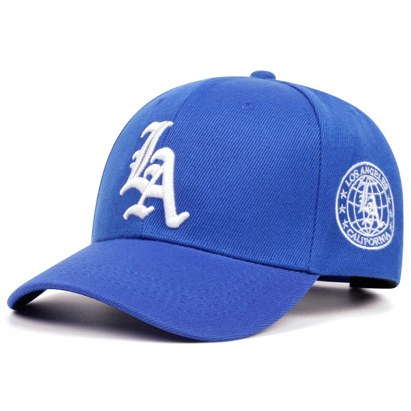 Gorra de béisbol de moda para mujer con bordado «LA Letter Side Earth»; gorra informal; gorra deportiva para hombre para actividades al aire libre; gorra para protegerse del sol; gorra de hip hop