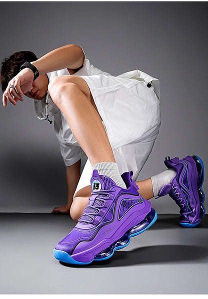 Chaussures de basket-ball pour hommes, respirantes, amortissantes, antidérapantes, résistantes à l'usure, chaussures de course, d'entraînement en salle de sport, baskets de basket-ball athlétiques pour hommes