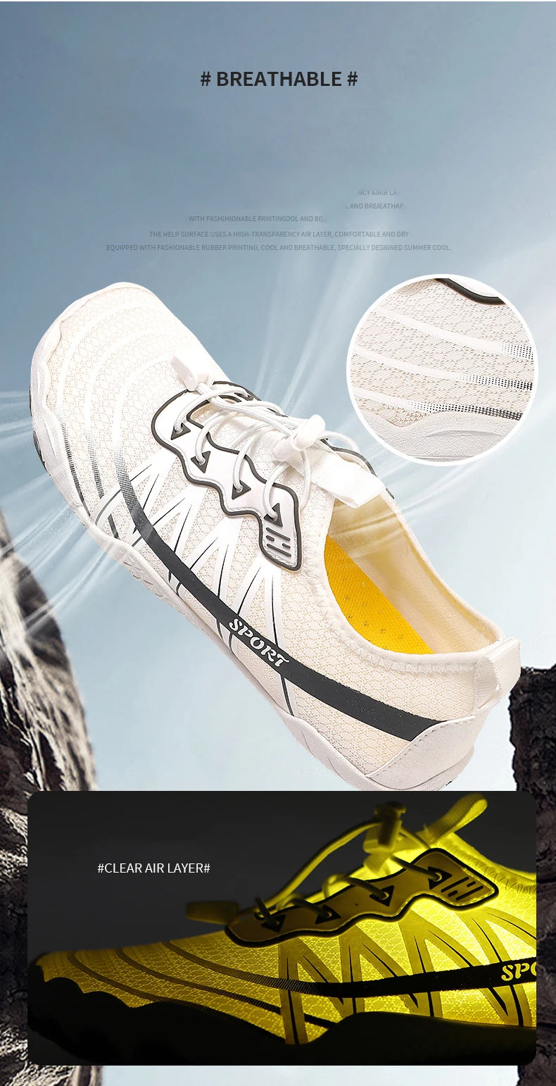 2025 New Water Shoes Barefoot Beach Sports Shoes High-quality Non-slip Swimming Shoes Five-finger Casual Sports Shoes Unisex