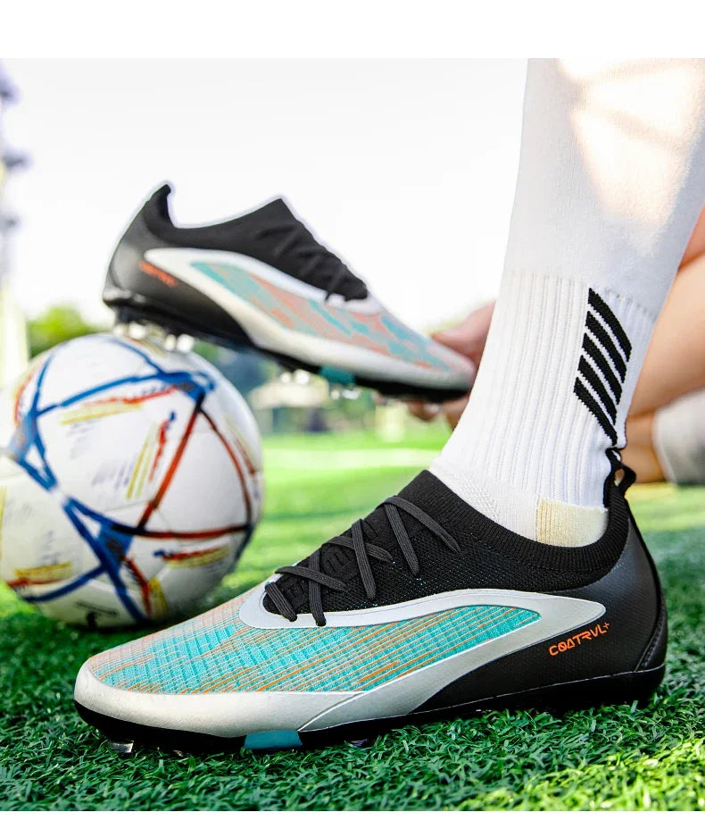 New Men Football Boots Outdoor Cleats Breathable Adult Non Slip Soccer Shoes Sport Long Spikes Training Boys Match Comfortable