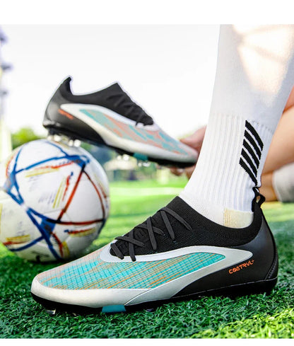 New Men Football Boots Outdoor Cleats Breathable Adult Non Slip Soccer Shoes Sport Long Spikes Training Boys Match Comfortable