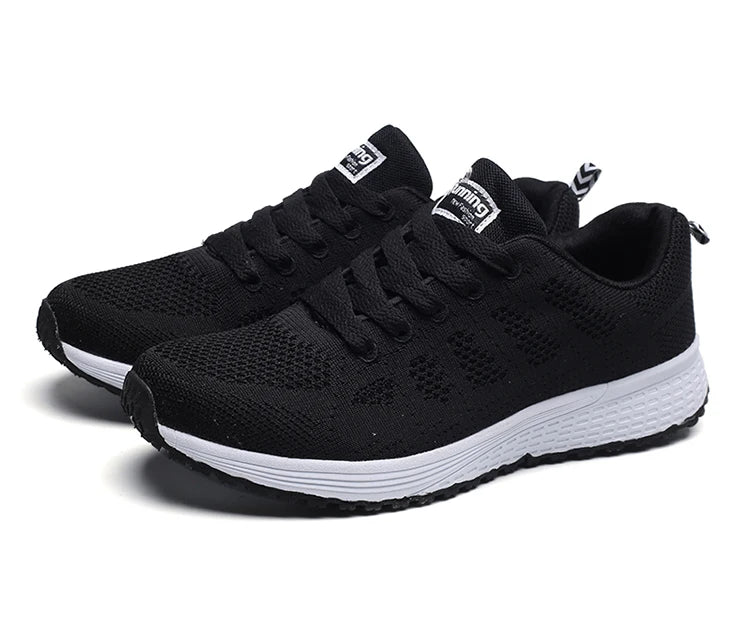 Zapatos planos para mujer, zapatos con cordones, zapatillas deportivas informales, zapatos blandos para mujer, tallas grandes