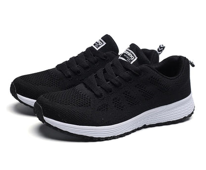 Zapatos planos para mujer, zapatos con cordones, zapatillas deportivas informales, zapatos blandos para mujer, tallas grandes