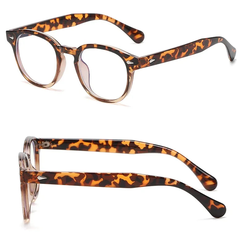 JNPCXI New Retro Round Sunglasses Women Yellow Fashion Rivets Decoration Shades UV400 Men Punk Sun Glasses