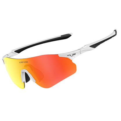 Kapvoe Neue Outdoor-Lauf- und Fahrradbrille, photochrome Sonnenbrille für Damen und Herren, Sportbrille für Marathon und Radfahren, UV400-Schutzbrille