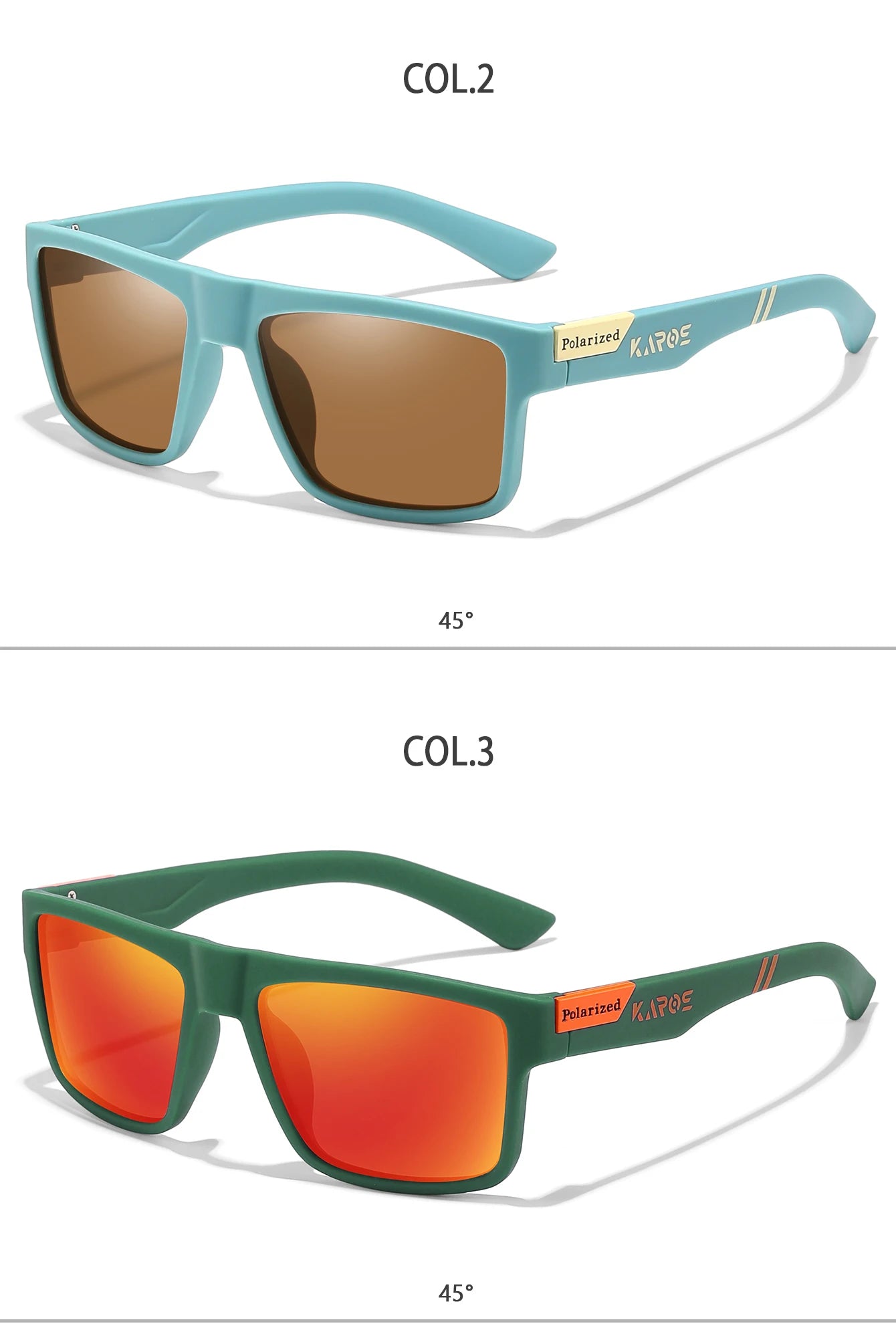 KAROS Fashion Polarized Sunglasses Men Women Luxury Driving Fishing Travel Vintage Square Sun Glasses For Man UV400 Eyewear