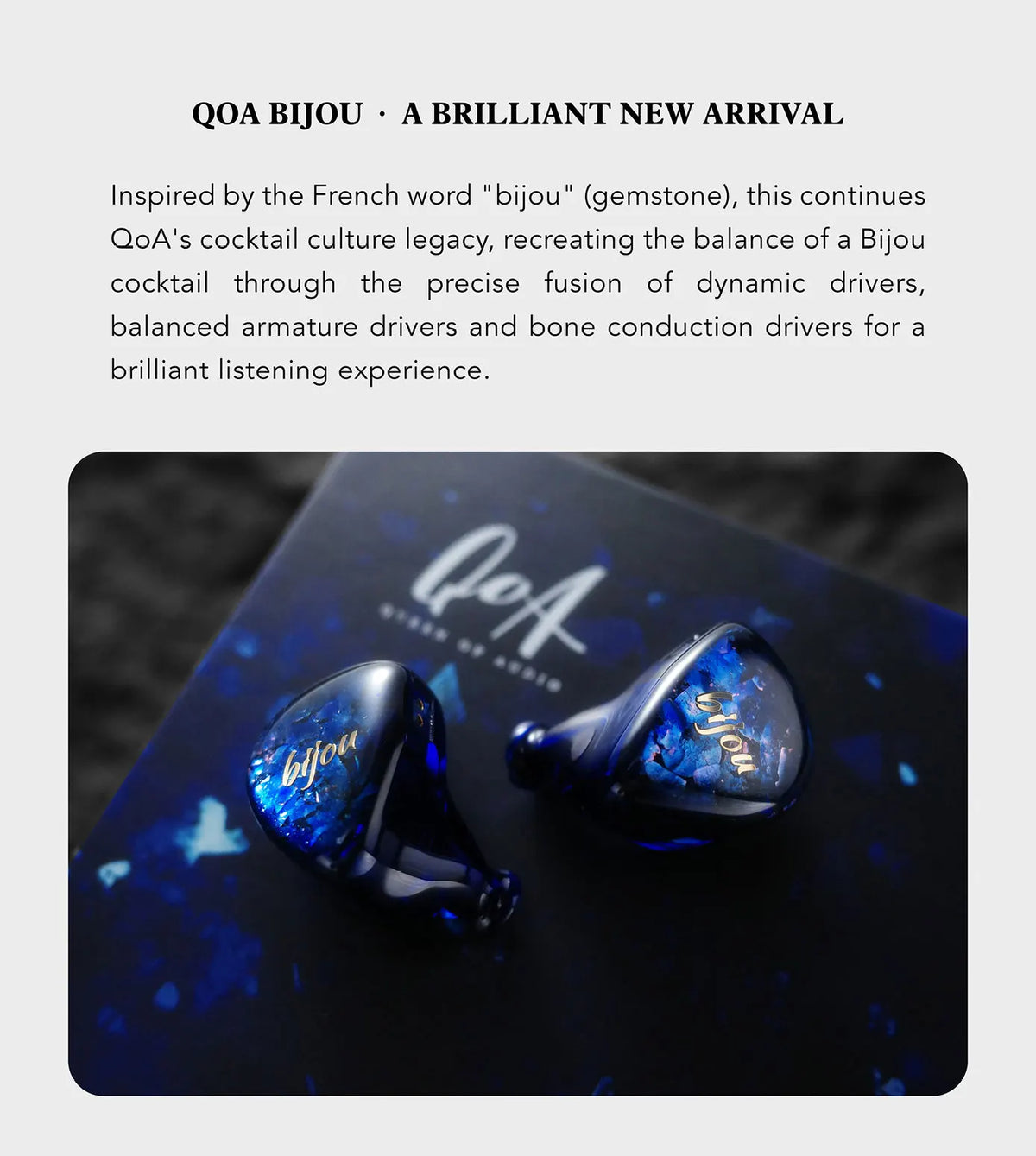Nouveaux écouteurs intra-auriculaires QoA Bijou 1DD+1BA+1BCD, moniteur hybride HiFi IEMs avec câble de casque et fiches 3,5 mm et 4,4 mm
