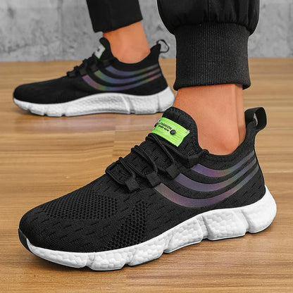 Chaussures de dehors Décontractées pour Homme, Baskets Légères et Respirantes, Plates, Anti-Allure, Course en Plein Air, Marche, Tennis, d'Athlétisme, Jogging