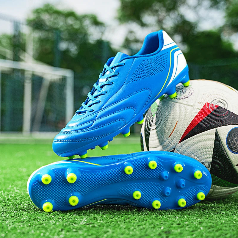 Chaussures de football pour hommes, crampons de football à tige haute pour terrain dur FG AG TF, entraînement professionnel, baskets légères pour l'extérieur, pointures 39-45
