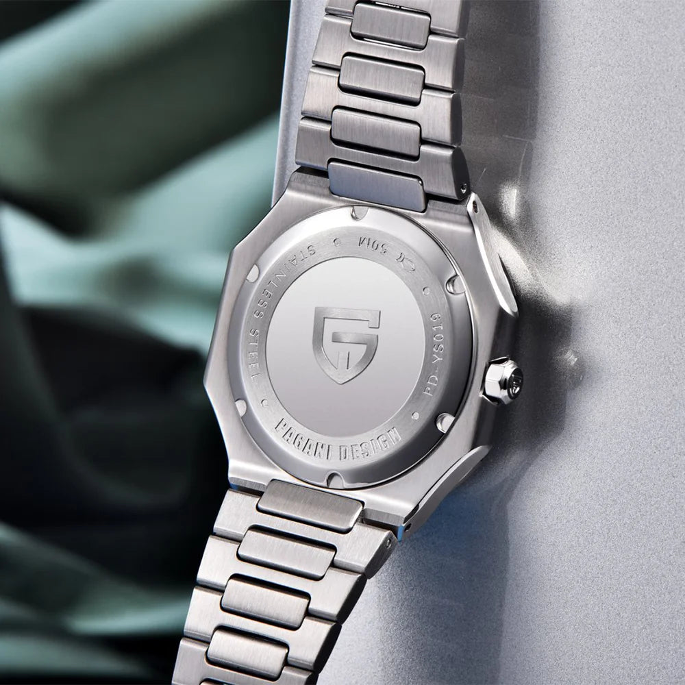 PAGANI DESIGN New V2 Orologio da uomo quadrato al quarzo, marchio di lusso premium, sportivo, impermeabile, in zaffiro e acciaio inossidabile