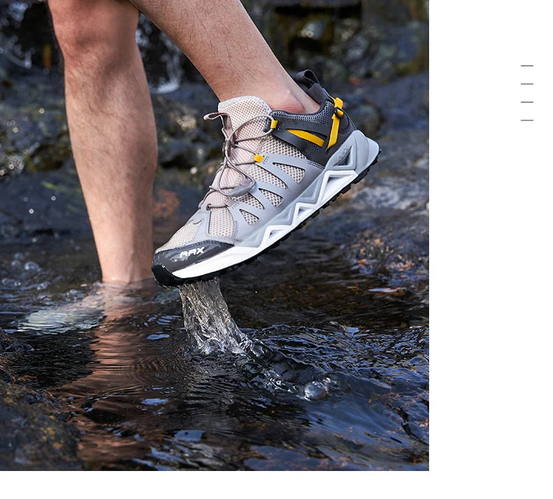 RAX Novos Sapatos de Caminhada de Verão para Homem e Mulher, Respiráveis, para Caminhada em Riachos, Trekking, Aqua Shoes, Pesca Outdoor, Campismo e Sneaker para Homem