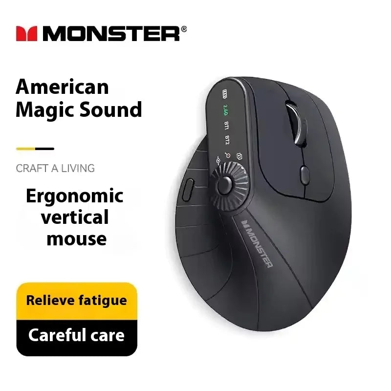 Monster M2 PRO MAX Gaming Mouse Rechargeable Dual Mode DPI Lightweight Custom & Comfortable Ergonomic Wireless Mouse Sensitive