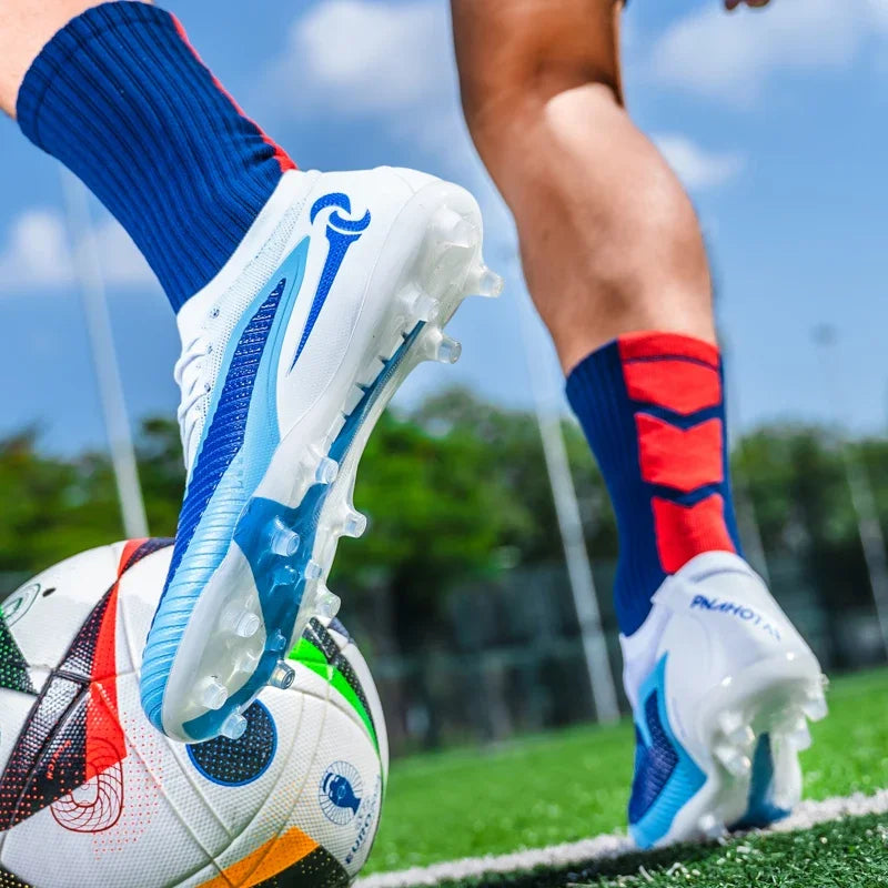 Nouveaux hommes bottes de Football adulte antidérapant Sport de plein air entraînement crampons chaussures de Football garçons longues pointes respirant Match confortable