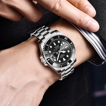 Montre pour homme LIGE – Chronographe à quartz, étanche, style décontracté et professionnel, accessoire de mode de luxe d'une grande marque.