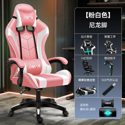 Sedia da gaming comoda ed ergonomica per uso sedentario, reclinabile, con massaggio e rotazione