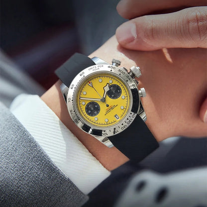 VK64 Men’s Chronograph Watch  Sapphire Crystal AR Glass, 5 Bar Waterproof Quartz Sports Watch