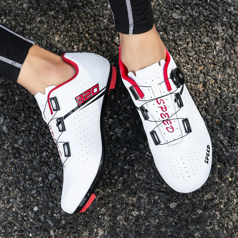Men Cycling Shoes Road Cycling Sports Shoes Women MTB Racing Competition Self-Locking Cycling Shoes Spd Cleats Cycling Shoes