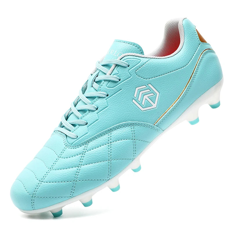 Men Long Spike Football Soccer Boots Outdoor Male Gym Training Sneakers Big Size Black White for Teenager Sports