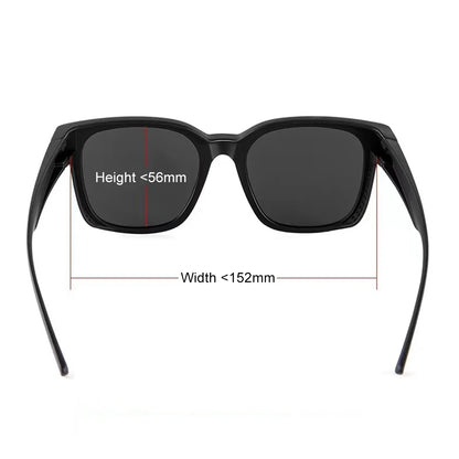 Gafas de sol polarizadas de moda para llevar sobre gafas graduadas para miopía; gafas portátiles para hombre y mujer, de estilo vintage, para pesca y conducción