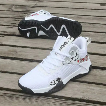 Nouvelles baskets antidérapantes pour hommes, chaussures de basket-ball montantes de luxe confortables, chaussures de course tendance et polyvalentes, chaussures décontractées