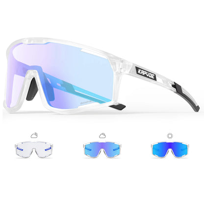 KAPVOE Pánské a dámské brýle na silniční kolo UV400, brýle pro horské sporty, outdoorové fotochromatické cyklistické sluneční brýle, brýle na kolo