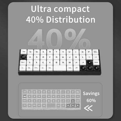 Chosfox GEONIX48 Rev.2 Low Profile Keyboard Single/Three Mode Portable Mechanical Keyboard Kit For LOW MX Switch Support QMK/VIA