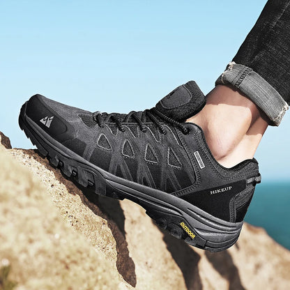 HIKEUP Zapatillas de exterior de moda para hombre, calzado deportivo casual de senderismo, botas de trekking de montaña y camping, antideslizantes y resistentes al desgaste