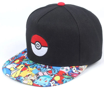 Anime Figure Pokemon Baseball Cap Pikachu Hat Adjustable Pokemon Cosplay Hip Hop Cartoon Adult Hats Boy Girl Kids Birthday Gifts