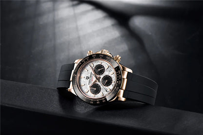 PAGANI DESIGN V2 40MM Quadrante meteorite Orologio da uomo al quarzo Cronografo retro in zaffiro Orologio impermeabile da uomo Reloj0 hombr