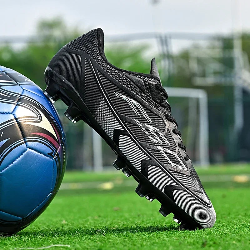 Chaussures de football FG/TF populaires, crampons de football unisexes à tige basse, baskets de football pour terrain, crampons d'entraînement rapides, crampons antidérapants à pointes longues