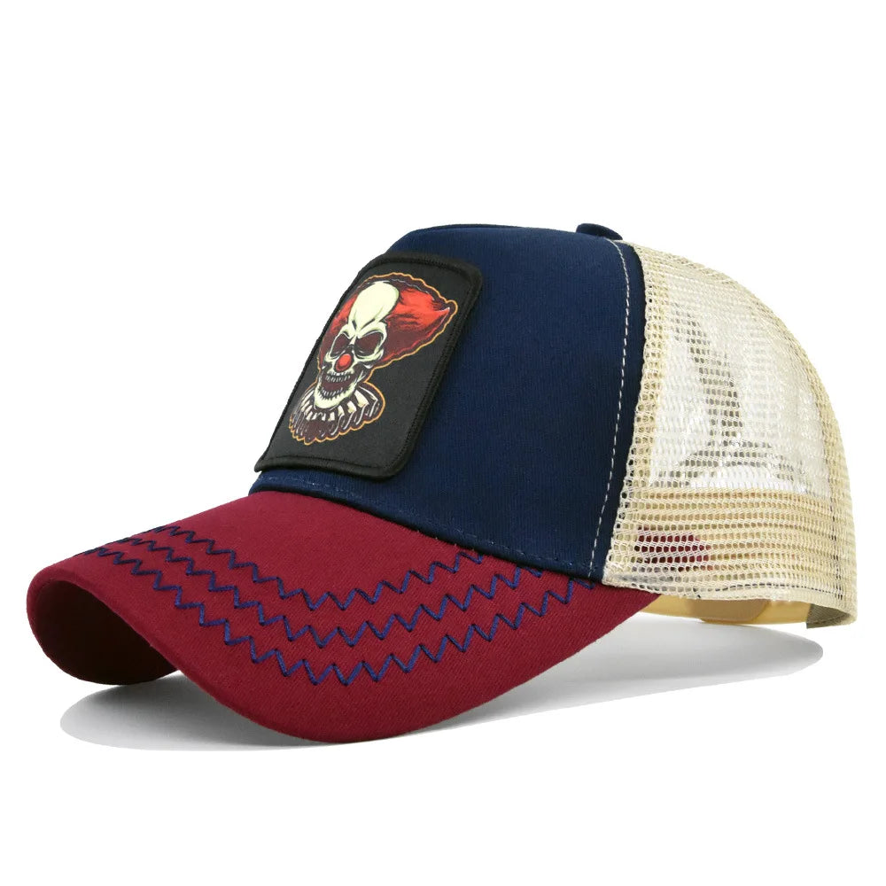 Anime Patch Baseball Caps Men Women Snapback Hats Streetwear Hip Hop Visor Caps Mesh Breathable Dad Sun Hat Unisex Trucker Hats
