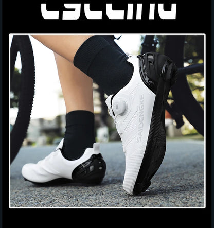 Sapatilhas de Ciclismo Unissexo Novas Profissionais Leves Luxyry Originais para Estrada em Borracha MTB Corrida Bicicleta Moda Bike Street Sports