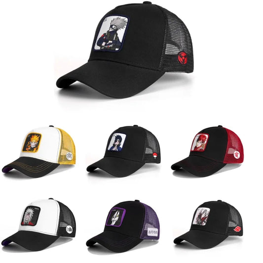 High Quality Naruto Snapback Baseball Cap Uchiha Itachi Anime Styles Cap Men Women Hip Hop Dad Adjustable Mesh Hat Trucker Hat