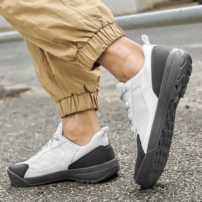 Leisure Walk Men Casual Shoes Fashion Genuine Leather Sneakers Outdoor Male Sports Shoes Non-Slip Walking Shoes Treking Footwear