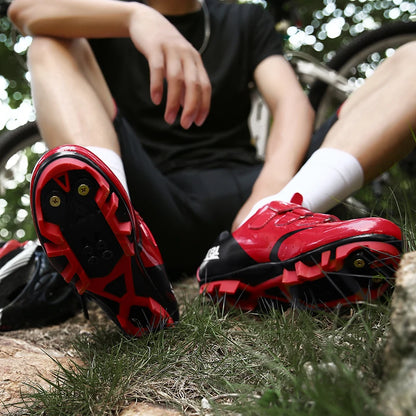 Professional Racing Road Bike Cycling Shoes for Men, Outdoor Non-Slip MTB Bicycle Sneakers, Breathable Self-Locking Sports Cleat Shoes