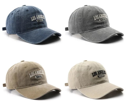 Fashion Casual Baseball Cap for Women Men Cotton Soft Top Hats Unisex Los Angeles Embroidery Snapback Hat Hiking Sunscreen Caps