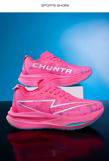 Men Running Shoes Carbon Board Specialty Marathon Sports Breathable Lightweight Women's Comfortable Nonskid Chunta Sneakers